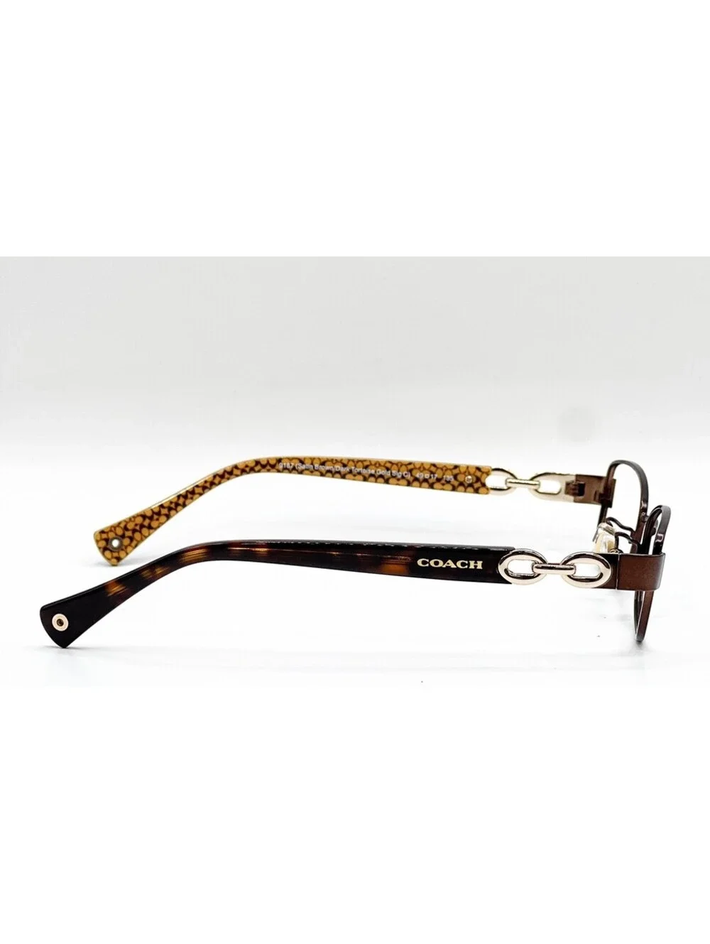 Coach Hc 5054 9187 Satin Brown/Dark Tortoise Gold Authentic Eyeglasses 49-17-135